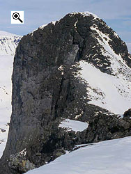 The summit viewed from the south top