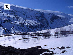 The north side of Hesthøi rising above taken 2 km above heimste Lundadalssætri in Lundadalen